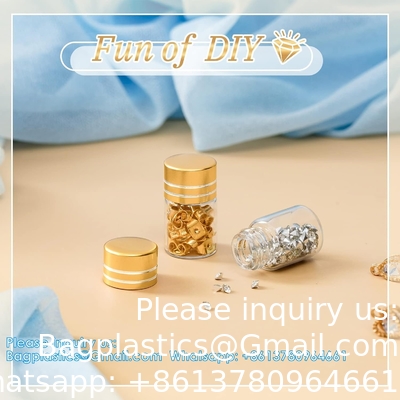 Mini Kleine doorzichtige glazen flessen Vials Kleine pot met plastic stop Miniatuur fles Boodschap fles Geschenk DIY decoratie
