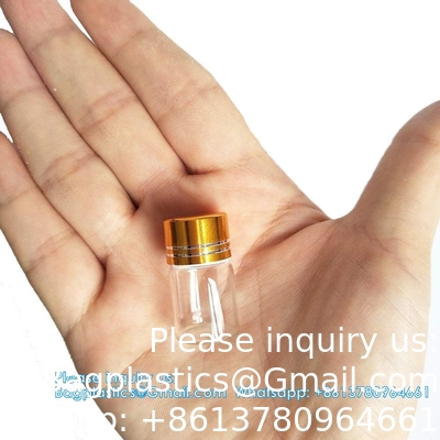Mini Kleine doorzichtige glazen flessen Vials Kleine pot met plastic stop Miniatuur fles Boodschap fles Geschenk DIY decoratie