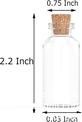 Corkstopper Glasflessen Mini-transparante glasflessen Glas Favor potten, 100 ml flessen met kurk deksels, Mini-potten