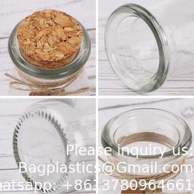 Corkstopper Glasflessen Mini-transparante glasflessen Glas Favor potten, 100 ml flessen met kurk deksels, Mini-potten