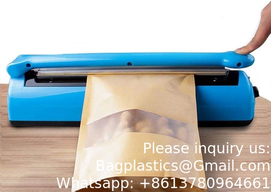 Impulse Bag Sealer, Impulse Heat Sealer, Manual Poly Bag Heat Sealer Heat Sealer Closer met 1 vervangende kit