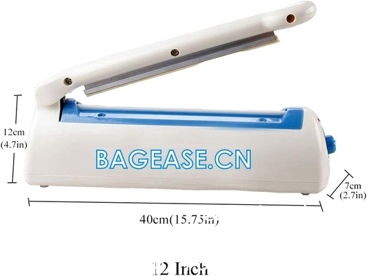 Impulse Bag Sealer, Impulse Heat Sealer, Manual Poly Bag Heat Sealer Heat Sealer Closer met 1 vervangende kit