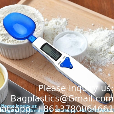 Keukenschaal Lepel Grammeterschaal, 500g/0,1g Blauw schattig Digitaal Gewichtsschaal Lepel Milligrammeterschaal