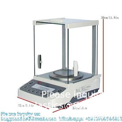 0.0001g Laboratoriumschaal, hoge precisie laboratorium analytische weegschaal met plastic voorruit, LCD-display elektronisch