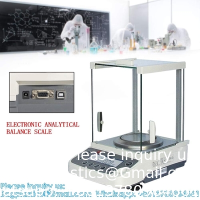 0.0001g Laboratoriumschaal, hoge precisie laboratorium analytische weegschaal met plastic voorruit, LCD-display elektronisch