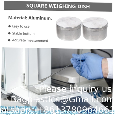 Aluminium doos Weegschotel Smalle spoot Monsterneming Weeggrond verzameling pot Aluminium weegschalen Pan Lab metingen