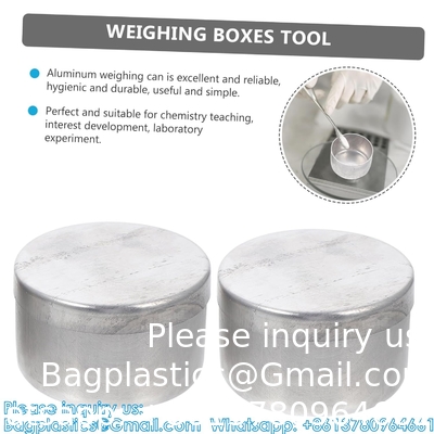 Aluminium doos Weegschotel Smalle spoot Monsterneming Weeggrond verzameling pot Aluminium weegschalen Pan Lab metingen