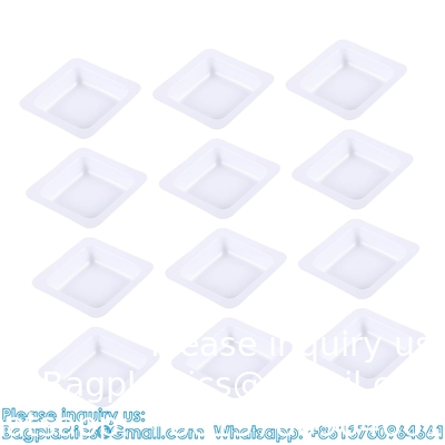 Weegplaten wegwerpplaten vierkante bak Plastic pallet Kleine weegboten Chemie Poeder weegschaal Wit antistatisch