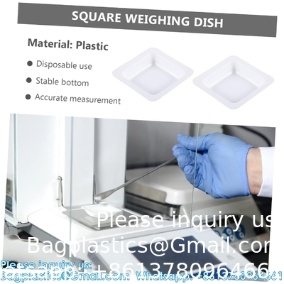 Weegplaten wegwerpplaten vierkante bak Plastic pallet Kleine weegboten Chemie Poeder weegschaal Wit antistatisch