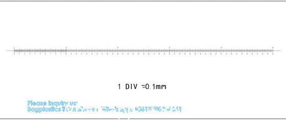 Laboratoriummicroscoop glijbanen DIV 0,1 mm Kalibratie glijbaan Lengte 50 mm Horizontale schaal Regelaar-lineaire schaal fase micrometer
