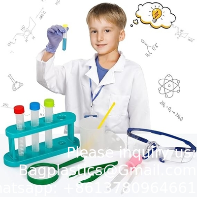 Wetenschapper kostuum voor kinderen Lab jas met wetenschappelijk experiment kit Dress Up &amp; Pretend Play voor jongens meisjes leeftijd 4-8