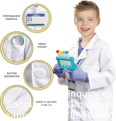 Wetenschapper kostuum voor kinderen Lab jas met wetenschappelijk experiment kit Dress Up &amp; Pretend Play voor jongens meisjes leeftijd 4-8
