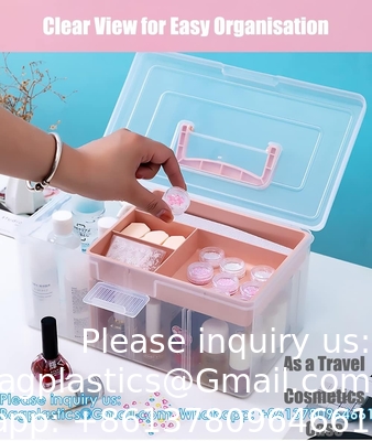 Kantorenbenodigdheden Art &amp; Craft Storage Box, Naaibox Organisator Grote met een verwijderbare schuif, Draagbaar