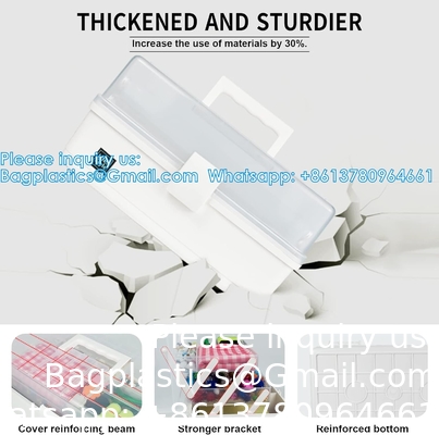 Craft organiser opslagdoos met 3 lagen, multifunctionele plastic gereedschapskist met handvat voor naaien, make-up, geneeskunde