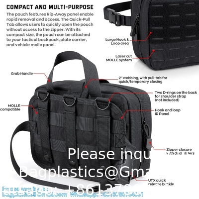 Outdoor Utility Medical Bag Tactical MOLLE Accessoire Bag Medical Bag Tactical First Aid Bag EMT Rip-Away IFAK