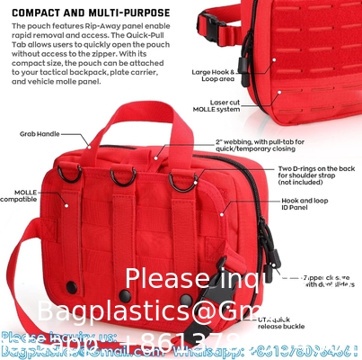 Outdoor Utility Medical Bag Tactical MOLLE Accessoire Bag Medical Bag Tactical First Aid Bag EMT Rip-Away IFAK