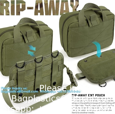 Outdoor Utility Medical Bag Tactical MOLLE Accessoire Bag Medical Bag Tactical First Aid Bag EMT Rip-Away IFAK