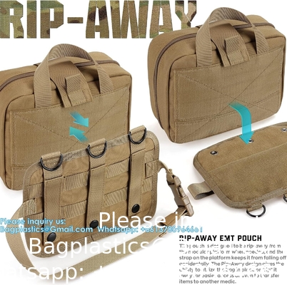 Outdoor Utility Medical Bag Tactical MOLLE Accessoire Bag Medical Bag Tactical First Aid Bag EMT Rip-Away IFAK