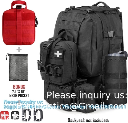 Tactische EHBO-zak, Molle EMT-zakken loskoppelbare militaire IFAK-medische zak Outdoor Emergency Survival Kit Quick