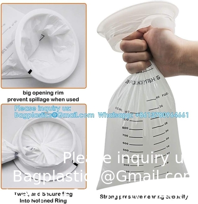 Brakenzakjes wegwerpzakken brakenzakken 10pakket 1500 ml witte hoge dichtheid emesis zakken met snap, perfect voor ochtendmisselijkheid