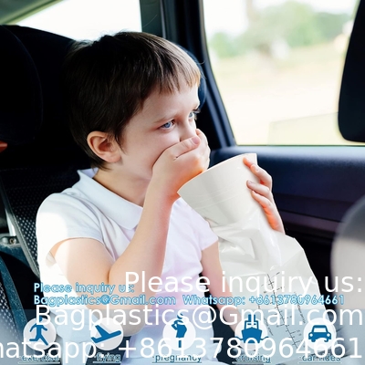 Wegwerpsak voor Puke-braken 1200 ml Misselijkheid Kotzakken Emesis-zakken Draagbare gooizakken voor kinderen Bewegingsziekte Auto taxi
