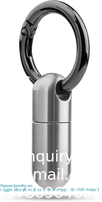 Titanium Pill Case Waterdicht Pill Fob Voor Noodsituaties Aspirine &amp; Nitroglycerine Voor Reis Tas