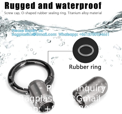Titanium Pill Case Waterdicht Pill Fob Voor Noodsituaties Aspirine &amp; Nitroglycerine Voor Reis Tas