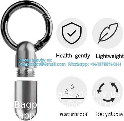 Titanium Pill Case Waterdicht Pill Fob Voor Noodsituaties Aspirine &amp; Nitroglycerine Voor Reis Tas