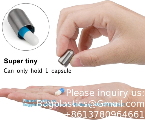 Titanium Pill Case Waterdicht Pill Fob Voor Noodsituaties Aspirine &amp; Nitroglycerine Voor Reis Tas