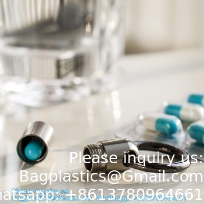 Titanium Pill Case Waterdicht Pill Fob Voor Noodsituaties Aspirine &amp; Nitroglycerine Voor Reis Tas