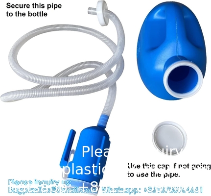 Draagbare urinoirs lekproof 2000 ml 68 oz urineflessen voor mannen 63&quot; lange buis urinoirs voor mannen urine pot buis