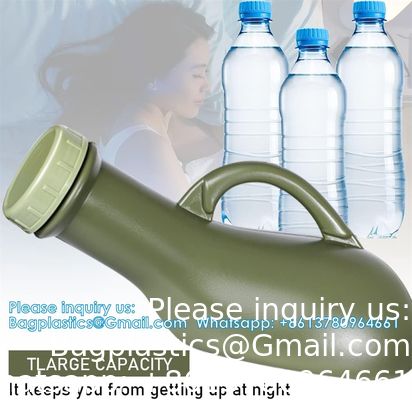 Urinals voor mannen met gloed in het donker, 1000 ml dikke plasflessen met deksel, lekvrije plasfles voor auto, ziekenhuis