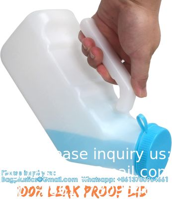 Urinals voor mannen met gloed in het donker, 1000 ml dikke plasflessen met deksel, lekvrije plasfles voor auto, ziekenhuis