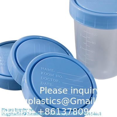 Proefbekers met lekbestendige schroef op de deksels - 4 oz heldere niet-steriele urinemonsterpotten - containers
