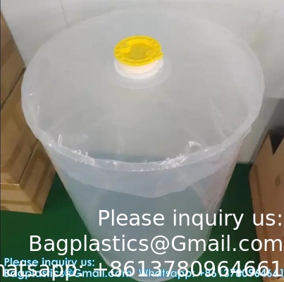 Zware zware grote plastic ronde bodem trommel liner zak 55 gallon trommel liners Plastic trommel liner zak voor 200ltr