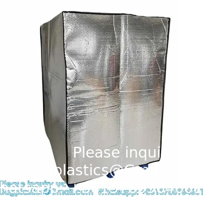 Thermische hoed Vochtdicht Geïsoleerd Palet Cover Met Zipper Palet Cover Koude verzending Verpakking Geïsoleerde Palet Bag