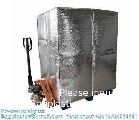 Thermische hoed Vochtdicht Geïsoleerd Palet Cover Met Zipper Palet Cover Koude verzending Verpakking Geïsoleerde Palet Bag