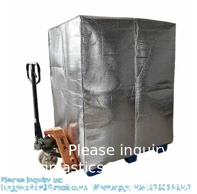 Thermische hoed Vochtdicht Geïsoleerd Palet Cover Met Zipper Palet Cover Koude verzending Verpakking Geïsoleerde Palet Bag