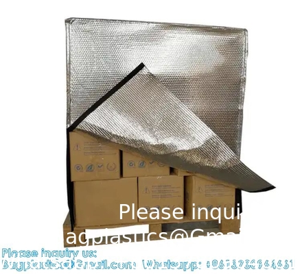 Thermische hoed Vochtdicht Geïsoleerd Palet Cover Met Zipper Palet Cover Koude verzending Verpakking Geïsoleerde Palet Bag