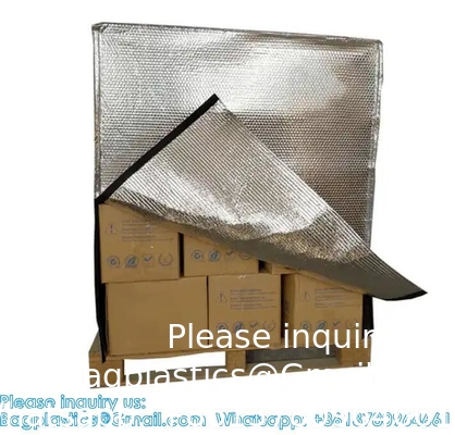 Thermische hoed Vochtdicht Geïsoleerd Palet Cover Met Zipper Palet Cover Koude verzending Verpakking Geïsoleerde Palet Bag