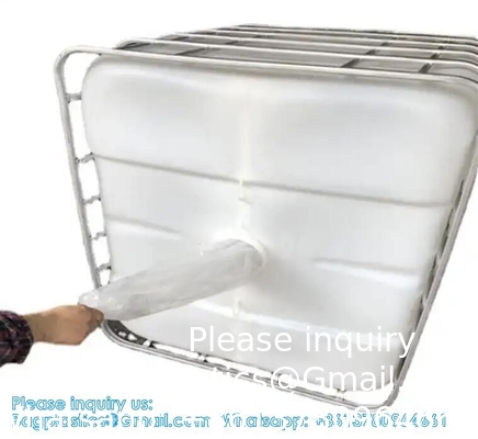 Transparante aseptische IBC tank Plastic Liner Bag voor vloeibare verpakking Plastic Liquid Ton Bag In IBC 1000L
