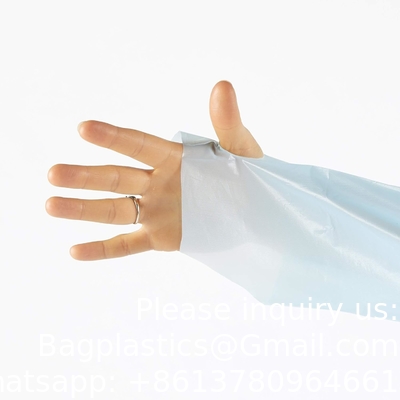 Plastic gown, CPE gown, Polyethyleen, niveau 1, wegwerp, niet-chirurgische isolatiegowns, blauw, beschermend