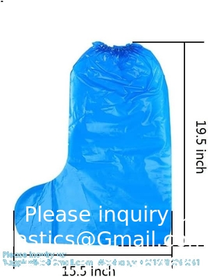 Laarzen en schoenen 19 inch hoog extra groot Duurzaam water/Skid resistent lange schoenen cover Duidelijk waterdicht Anti-slip
