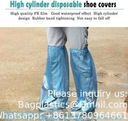 Laarzen en schoenen 19 inch hoog extra groot Duurzaam water/Skid resistent lange schoenen cover Duidelijk waterdicht Anti-slip