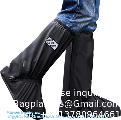Waterdichte schoenenbekleding, herbruikbare opvouwbare regenschoenenbekleding met rits, niet-slip, reflector, mannen vrouwen regengereedschap