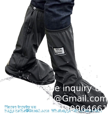 Waterdichte schoenenbekleding, herbruikbare opvouwbare regenschoenenbekleding met rits, niet-slip, reflector, mannen vrouwen regengereedschap