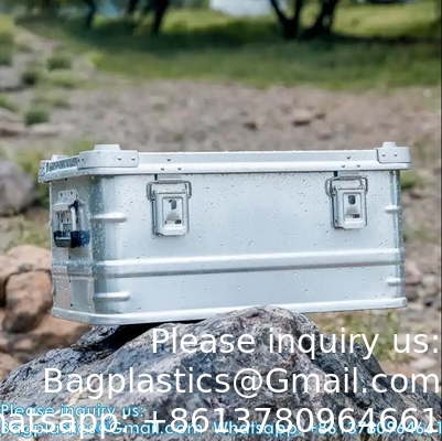 Aluminium legering Auto opslagdoos Camping apparatuur Reisvoertuig gemonteerde container Grote capaciteit opslagdoos Hoesje