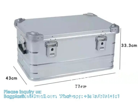 Aluminium legering Auto opslagdoos Camping apparatuur Reisvoertuig gemonteerde container Grote capaciteit opslagdoos Hoesje