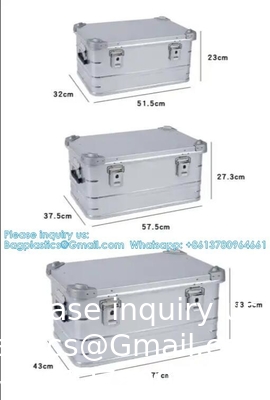 Aluminium legering Auto opslagdoos Camping apparatuur Reisvoertuig gemonteerde container Grote capaciteit opslagdoos Hoesje