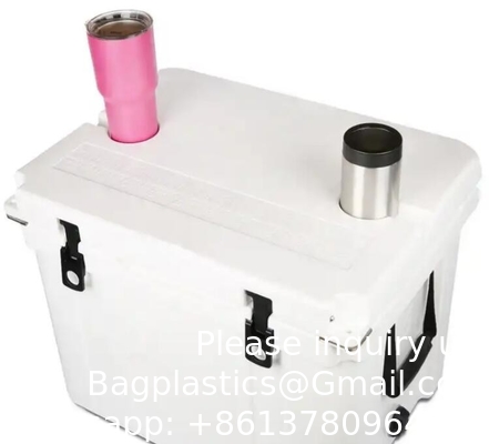 55 Quart Best Sell IJskast 4 Wiel Premium Wiel Koeler Schuim Isolatie Opvouwbare rugleuning Zit Koud borstje